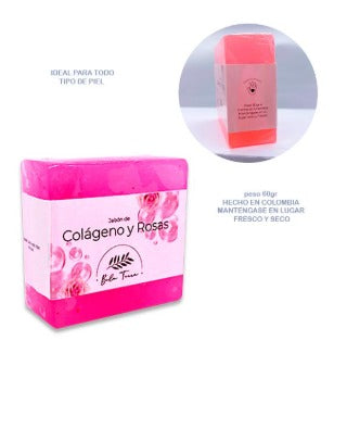 Jabón colágeno y rosas - Bela Terra