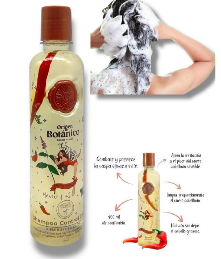 Shampoo control caspa menta y ají 400 ml
